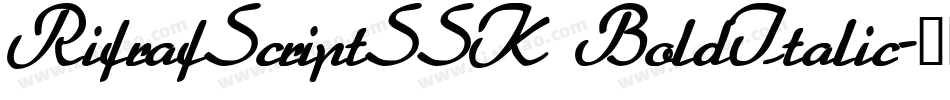 RifrafScriptSSK BoldItalic字体转换